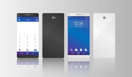 smart phone model illustrationのイラスト素材