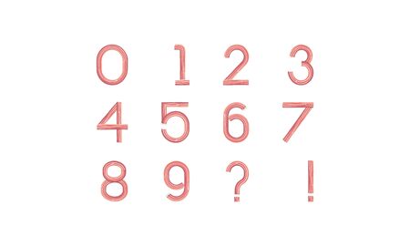 bacon font for number illustration