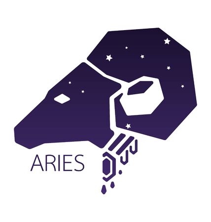 aries zodiac star sign vector illustrationのイラスト素材