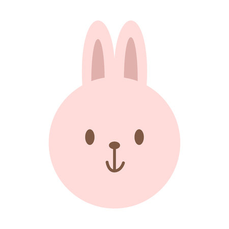 Cute rabbit face, chinese zodiac vector cartoonのイラスト素材