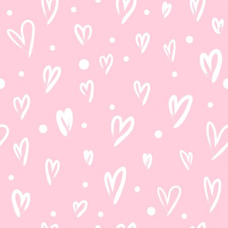 pink heart pattern vector backgroundのイラスト素材