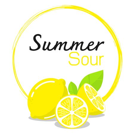 Summer lemon vector illustrationのイラスト素材
