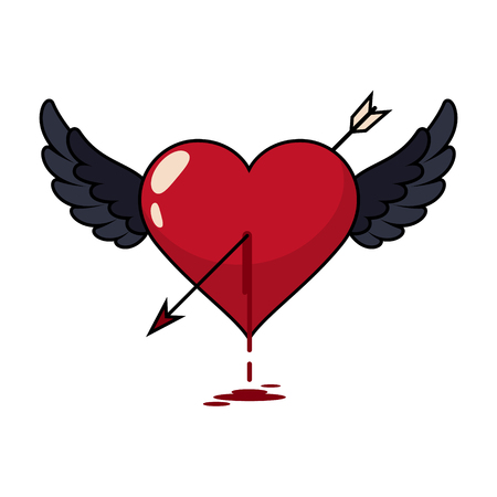 Bloody heart vector illistrations vector illustrationsのイラスト素材