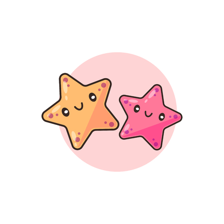 Cute Star Fish vectorのイラスト素材