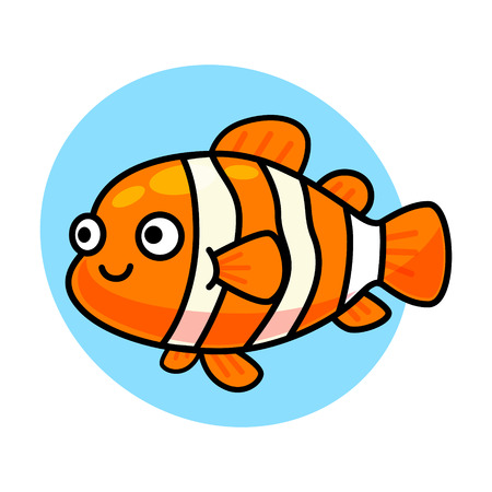 cute nemo fish isolated vectorのイラスト素材