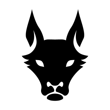 Year of dog chinese zodiac silhouette vectorのイラスト素材