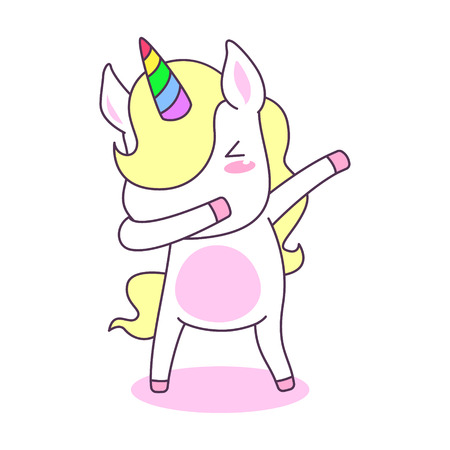 Cute and funny Unicorn dap pose vectorの写真素材
