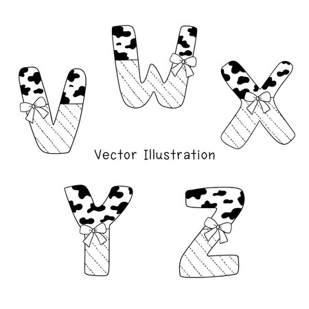 Cow Alphabet Cow Letters Cow Font Animal Font Cow Numbers Cow Skin Alphabet Cow Alphabet Png Digitalのイラスト素材