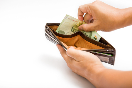 wallet , with only 20 baht