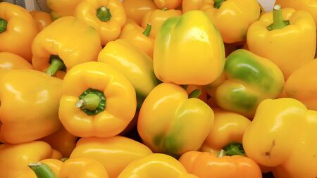 Sweet pepper Yellow chili, sold in the market.