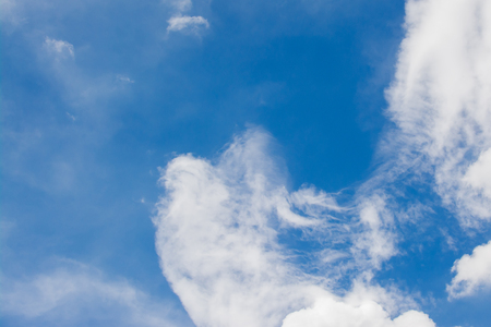 Blue sky and thin clouds.の写真素材