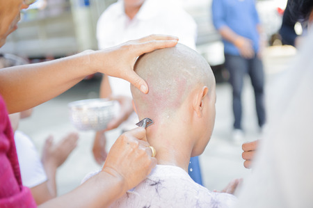 To shave my hair in order to ordain.の写真素材