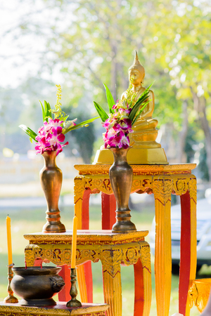 Buddha statue, Buddha table, Buddhistの写真素材