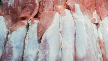 Red pork, sold in the marketの写真素材