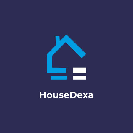 HouseDexa - House design vector template. Home icon. House logo. Real estate design concept.のイラスト素材
