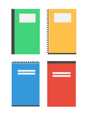 Notebook icon. School education and learning theme. Colorful design. Vector illustrationのイラスト素材