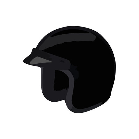 Motorcycle helmet icon in isometric 3d style on a white backgroundのイラスト素材