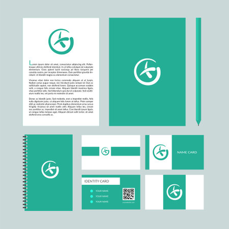 A sets collection of letters, book, pen, and card designのイラスト素材