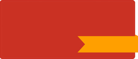 Red background text placeholder with copy space for text. Blank text box with a ribbon. vector illustration background.のイラスト素材