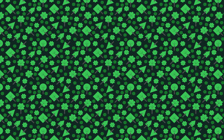 Ready to use tree pattern background or texture. Contains green trees and leaves in dark  backdrop....