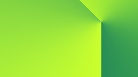 Simple Vibrant Green Gradient Background. Copy Space Area. Minimalist Abstract Gradient Wallpaper. 3rd Variantの写真素材