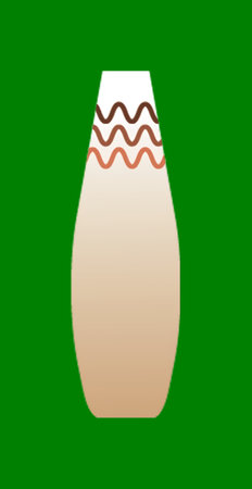 Elegant vase with wavy lines design, creating a unique and stylish decor element.の写真素材