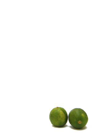lime over white backgroundの写真素材