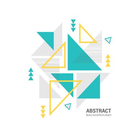 Abstract modern triangle geometric template on white background. Element design. Vector illustration.のイラスト素材