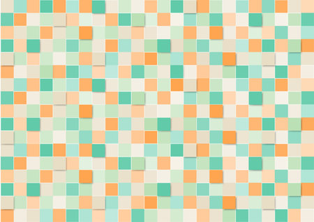 Geometric abstract pattern background. Design elements with pastel colors and square shapes. Vector Illustration.のイラスト素材