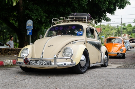 SONGKHLA, THAILAND - November 09   Vintage Volkswagen  car Meeting in  Malaysian Green Camping  at Hatyai Park on November 09,2013 in Songkhla, Thailand のeditorial素材