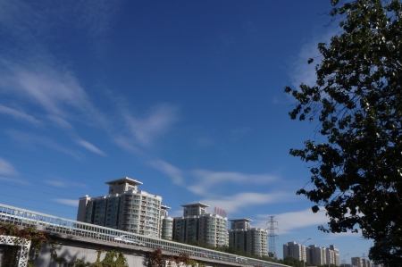 Blue sky in beijing cityのeditorial素材
