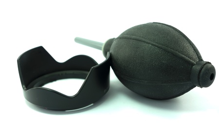 lenhood and blower camera accessoryの写真素材