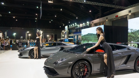 BANGKOK,THAILAND - JUNE 29:pretty girl Show in bangkokinternationalautosalon at Impact muang thong thani, Bangkok, thailand. Bangkokinternationalautosalon is modify car show in thailandのeditorial素材