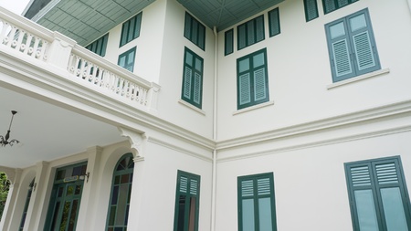 Beutiful white palace in thailand