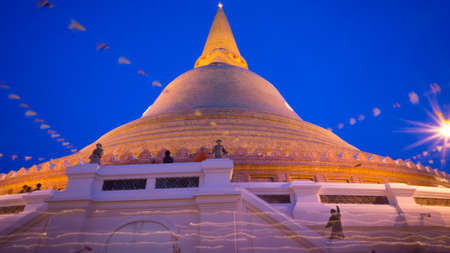 Golden pagoda Thaiの写真素材