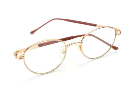 vintage glasses studio short on white background