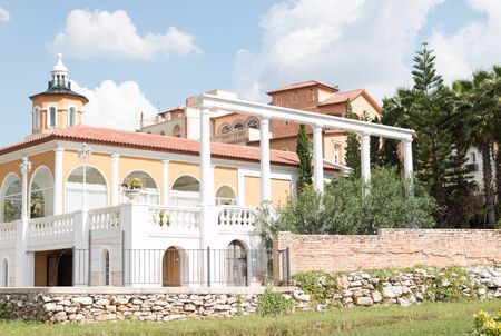 Europe style house and blue sky