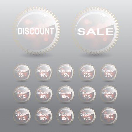 Percent Tag discount transparent effectのイラスト素材