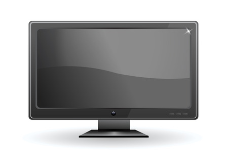 tv lcd monitor blackのイラスト素材