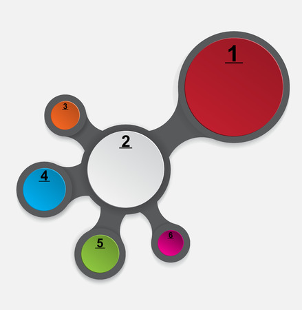 round simple infographicのイラスト素材