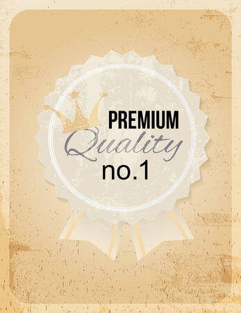 Retro badge as premium sign and crownのイラスト素材