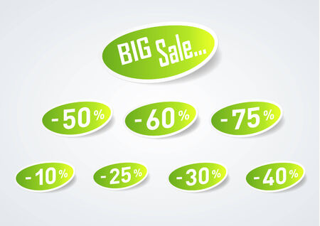 Sticker Symbol for big sale and discountのイラスト素材