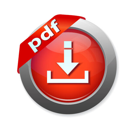round pdf buttons with red color and ribbonのイラスト素材
