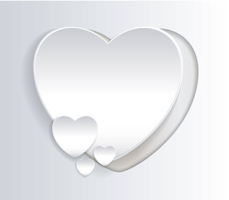 White love sign with paper effectのイラスト素材