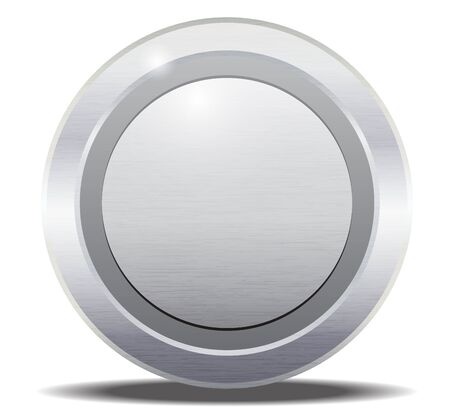 round button in metal textureのイラスト素材