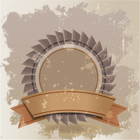 Vintage blank label vector illustrationのイラスト素材