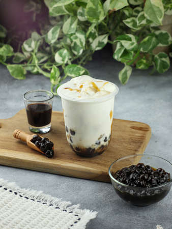 A variety of delicious fresh fruit juices served in vitamin-rich glassesの写真素材