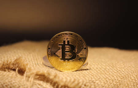 low light bitcoin photo, dark theme  old fashioned