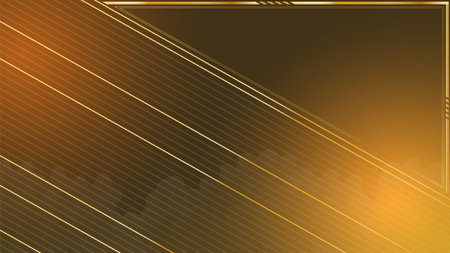 Abstract background with gold line wave. Luxury style. Tech pattern smooth stripe. Vector illustration.のイラスト素材