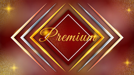 Red abstract background, Abstract luxury Red background layout design, web template, business report with gold silver and bronze gradient color.のイラスト素材